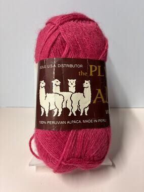 Alpaca Yarn 100g Plymouth Indiecita Worsted 4-Ply 100% Peruvian Hot Pink Color 7